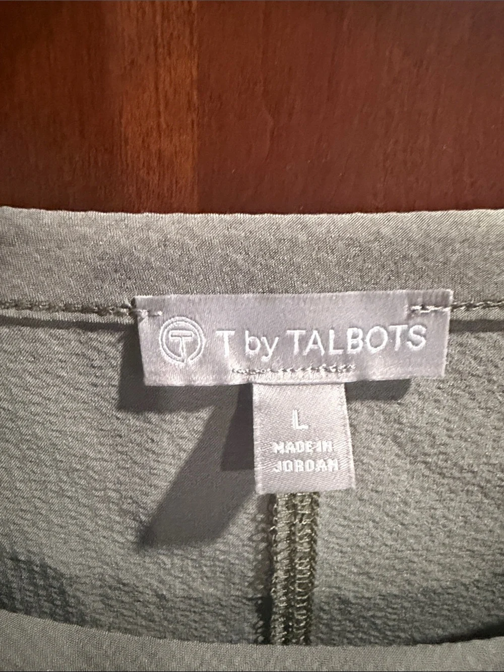 T by Talbots Cap-Sleeve Dress in Sage Green sz large